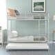 preview thumbnail 3 of 14, Versatile Twin Over Twin Metal Bunk Bed with Build-In Ladder,Trundle Under-Bed