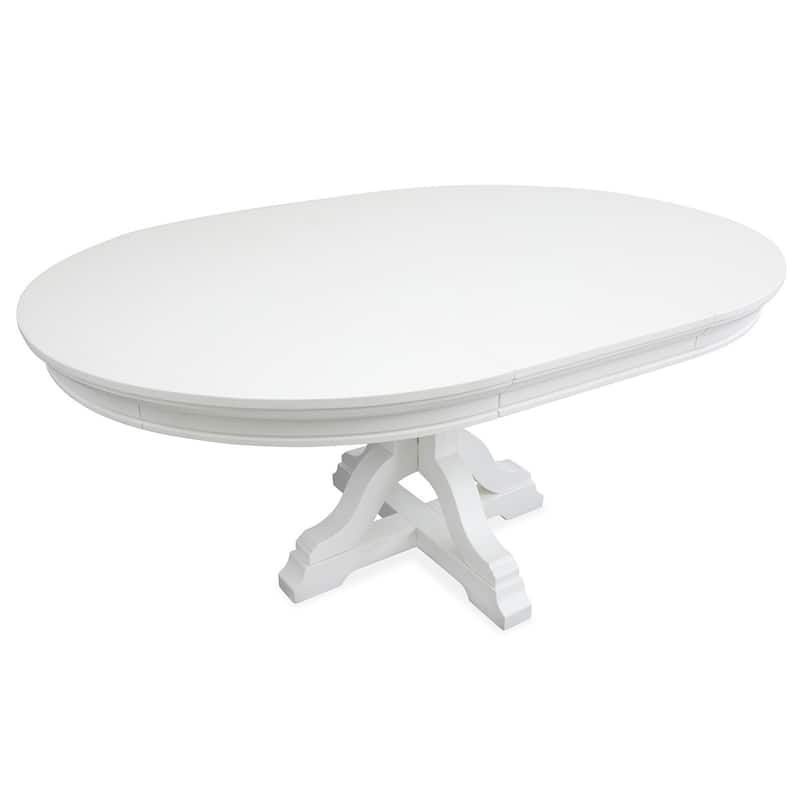 Magnussen Home Charleston White Dove Extendable 48" Round Dining Table - 48''W x 48''D x 30''H