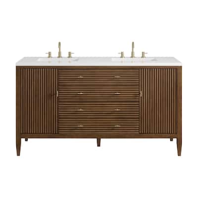 James Martin Vanities 485-V60D-3WZ Myrrin 60" Double Basin Wood Vanity