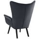 preview thumbnail 56 of 92, Upholstered Wingback Armchair Leisure Accent Chair, Single - 40.55" H x 28.34" W x 33.1" D