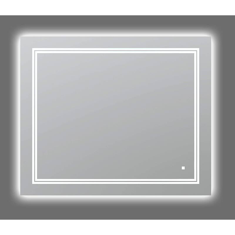 AQUADOM Soho Led Lighted Mirror for Bathroom Defogger, Backlit and Front-Lit