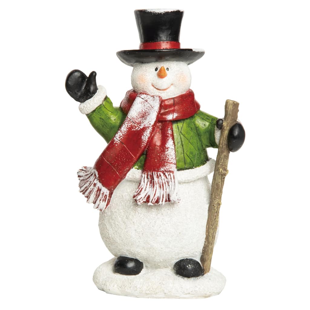 Transpac Resin 10.25 in. Multicolored Christmas Jolly Snowman Decor
