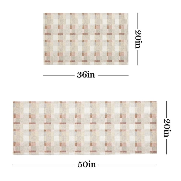 Martha Stewart Stella Owen Plaid Slip-Resistant Kitchen Mat