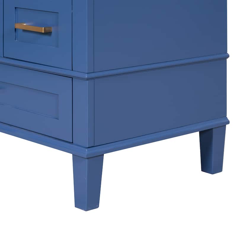Modern Bathroom Vanity, 30" Freestanding Cabinet with Sink, Bathroom Storage Cabinet with Soft Closing Door and 3 Drawers