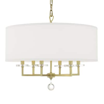 Paxton 6 Light Aged Brass Chandelier - 25.6'' W x 21'' H