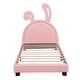 preview thumbnail 4 of 25, Stylish Twin Leather Bed with Rabbit Design, Durable PU Upholstery, and Strong Support, Easy Assembly