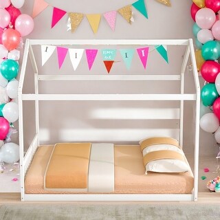 Queen Size Wooden Platform Bed With Headboard For Bedroom