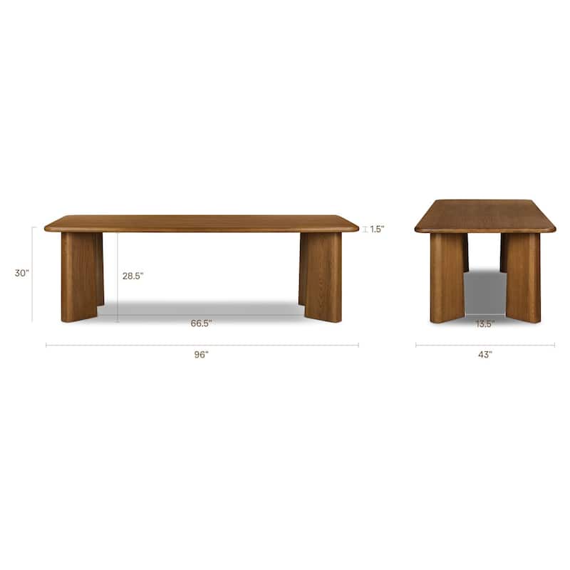 Poly & Bark Falun 96" Oak Dining Table