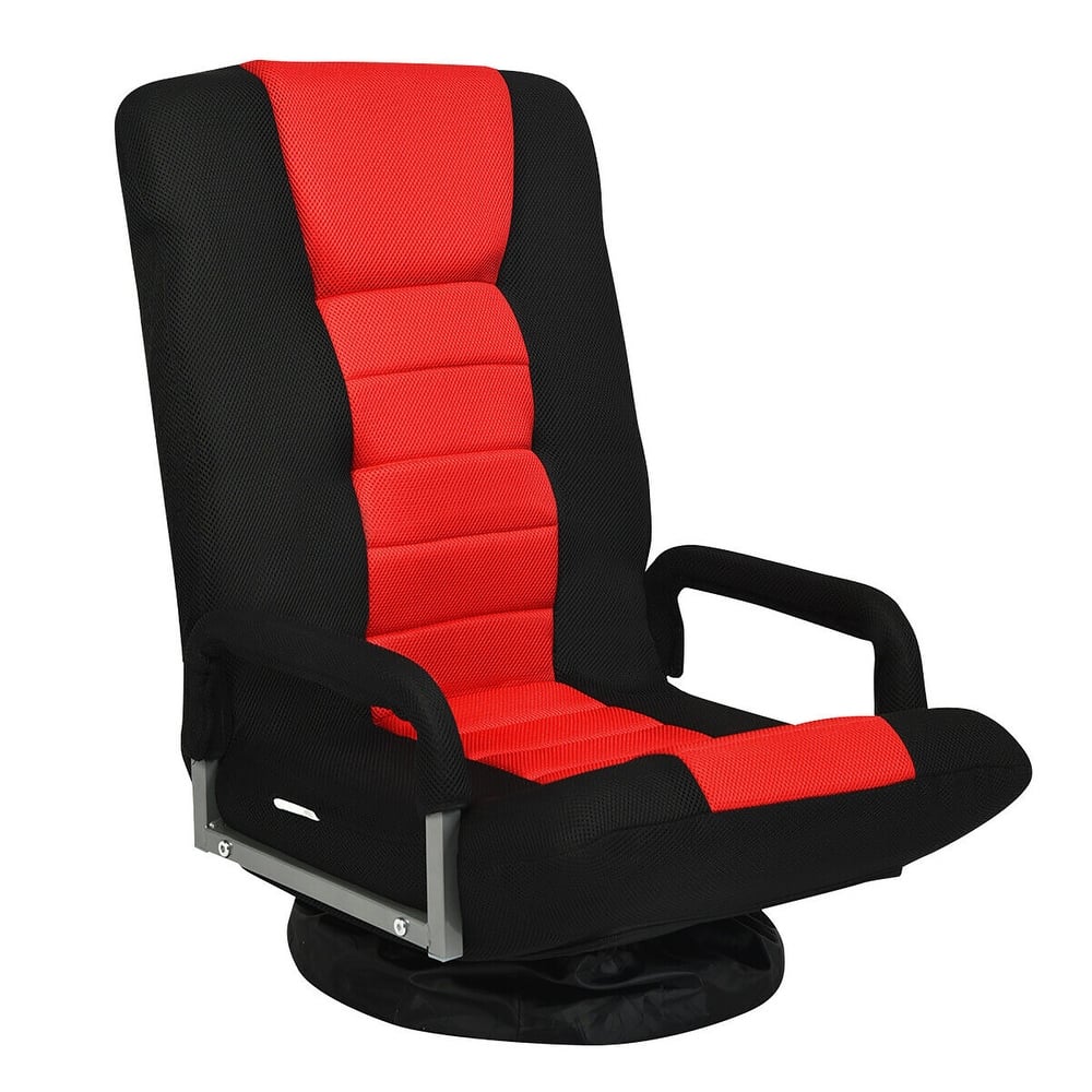 Costway 360-Degree Swivel Gaming Floor Chair with Foldable Adjustable