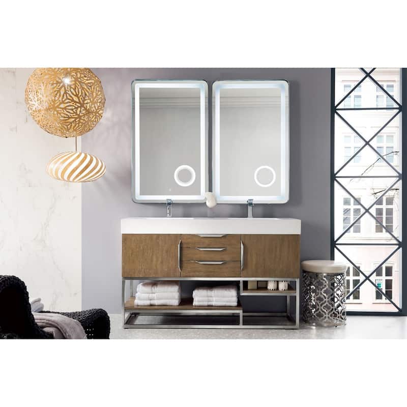 James Martin Vanities 983-V59D-BN-GW Columbia 59" Free Standing Double