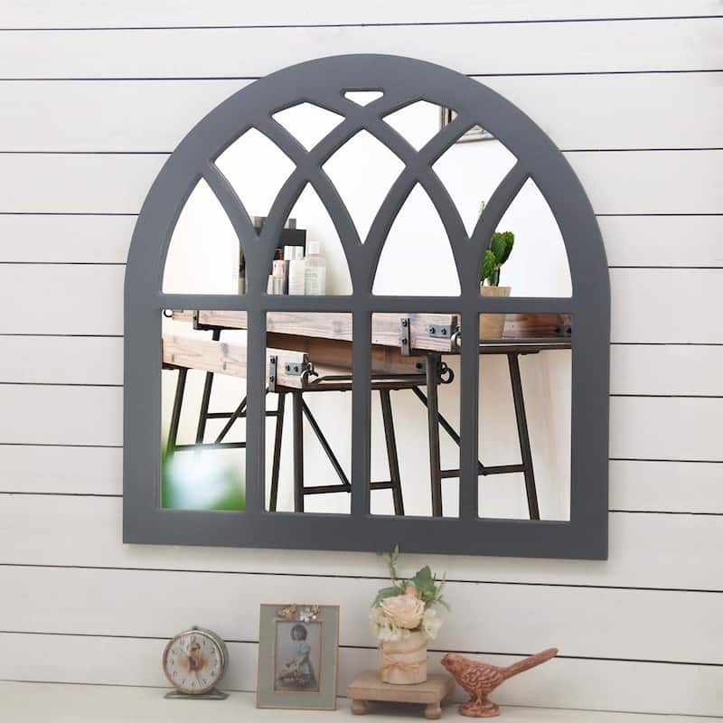 Barn Farmhouse Gray Arch Mirror