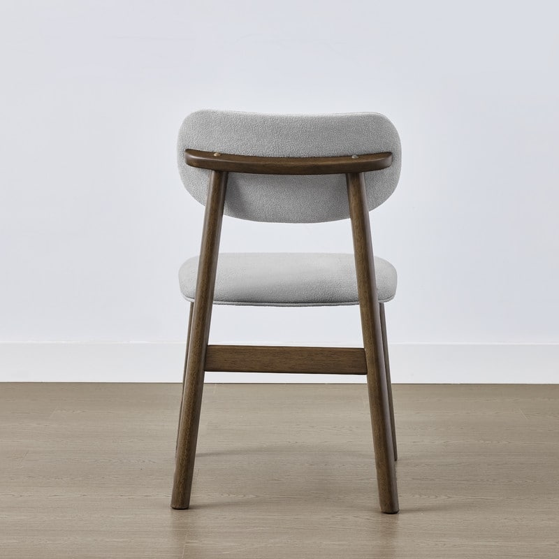 Spruce & Spring Modern Chenille Upholstered Dining Chair with Solid Wood Frame