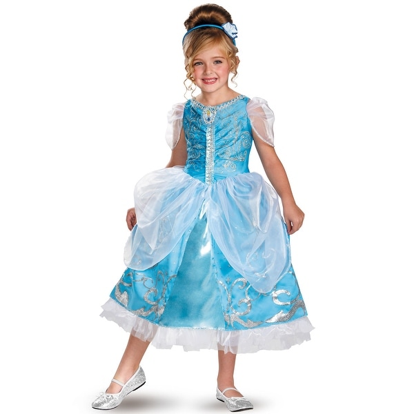 Disguise Disney Princess Cinderella Sparkle Deluxe Child Costume - Blue