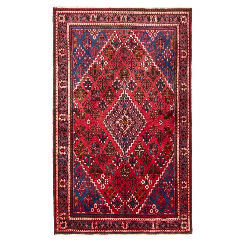 ECARPETGALLERY Hand-knotted Anatolian Red Wool Rug - 4'3 x 6'10