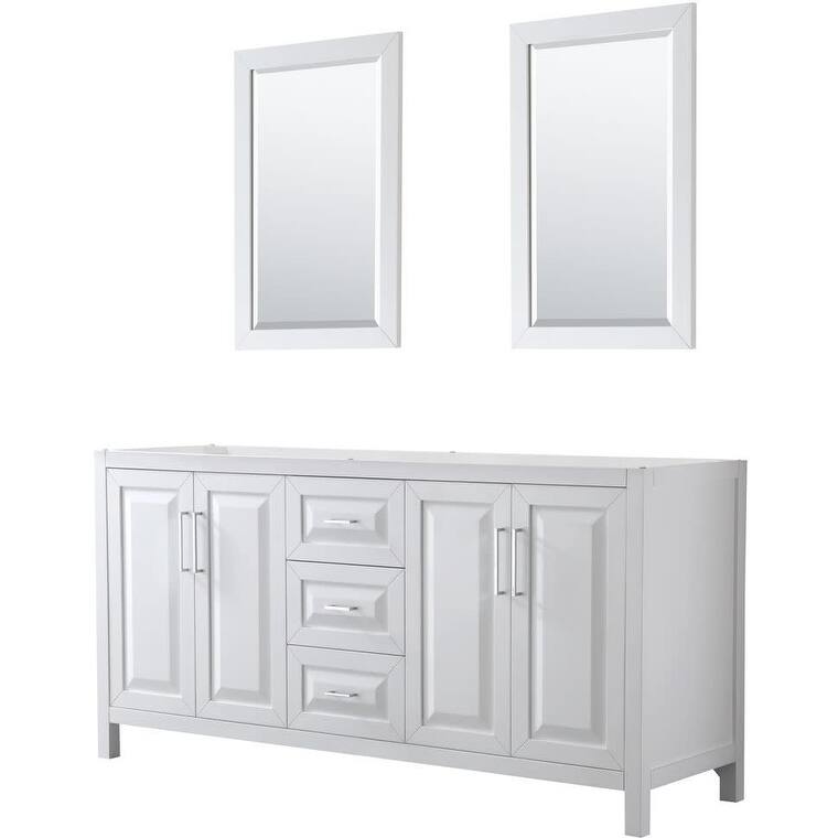 Wyndham Collection Daria 71" Double Free Standing Vanity Cabinet -