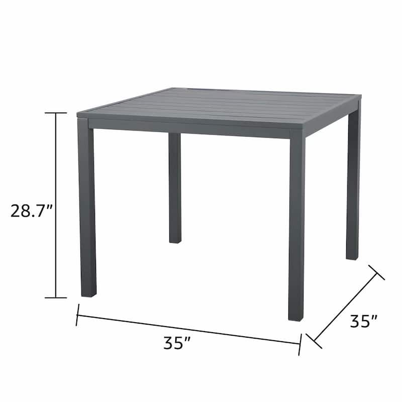 35" x 35" Aluminum Outdoor Square Dining Table