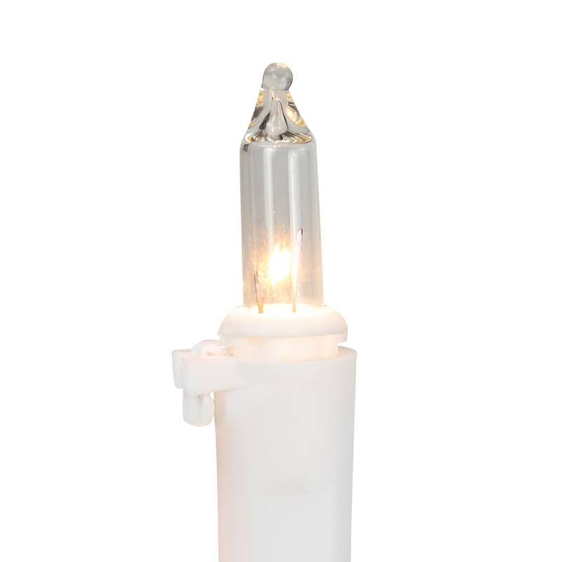 Mini Christmas Light Set - Red, White Blue - 10' - White Wire - 50ct