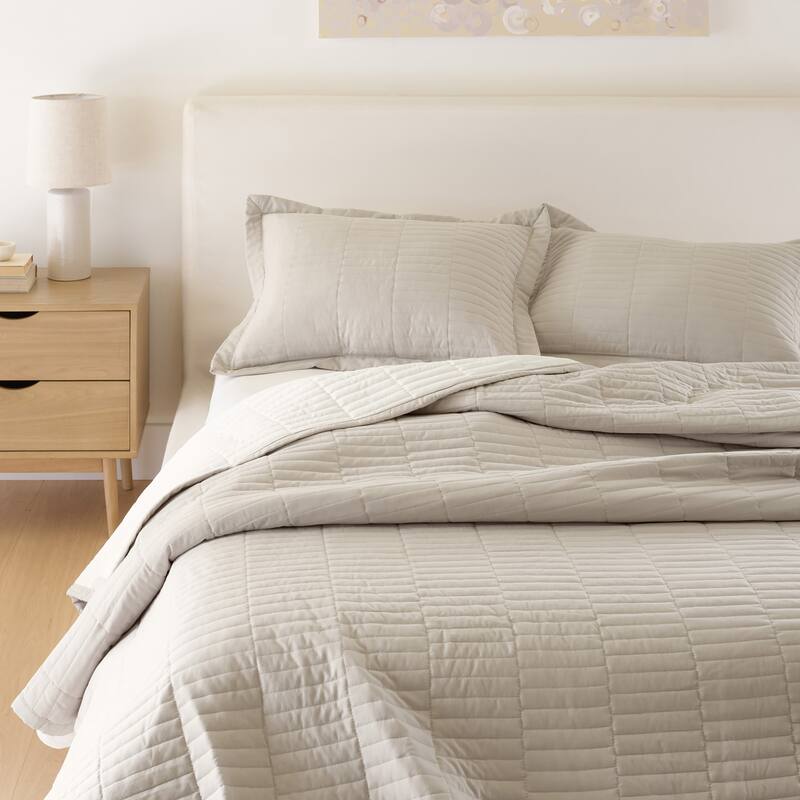 Jennifer Adams Codora 3pc. Wrinkle-Resistant Reversible Coverlet Set