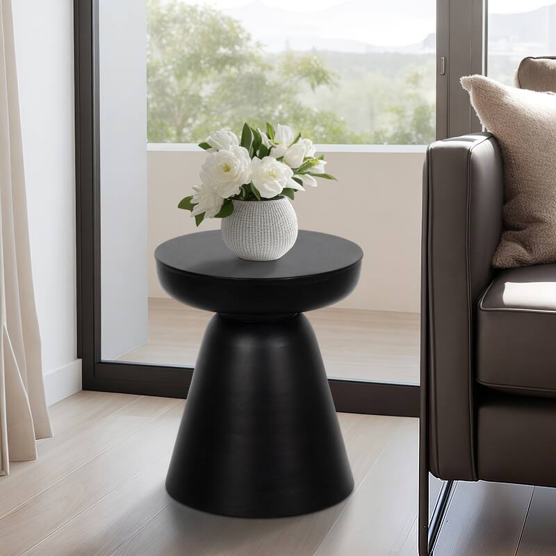 Wood, 19" Side Table, Black - Black