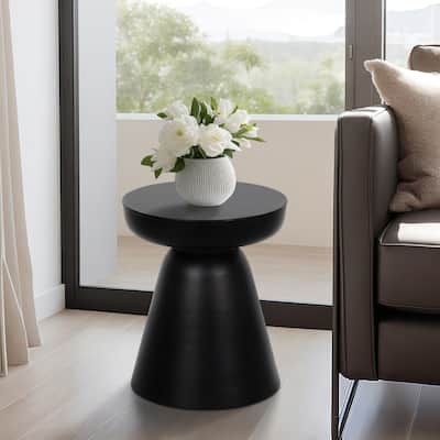 Wood, 19" Side Table, Black