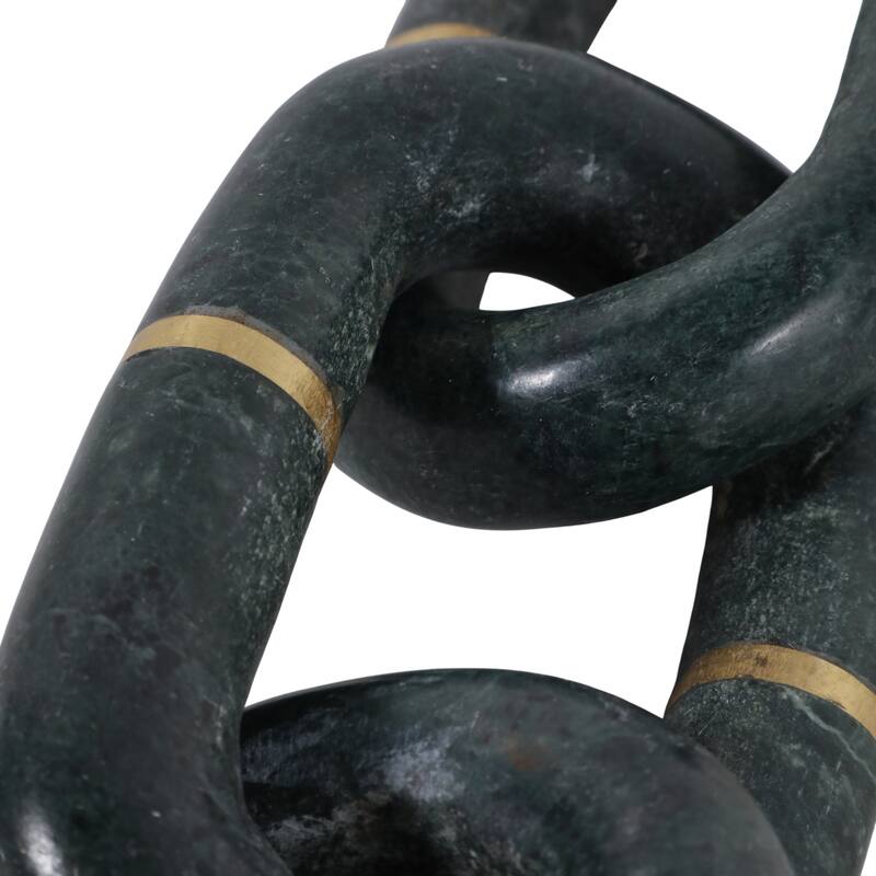 Modern Marble Chain Link Decorative Object