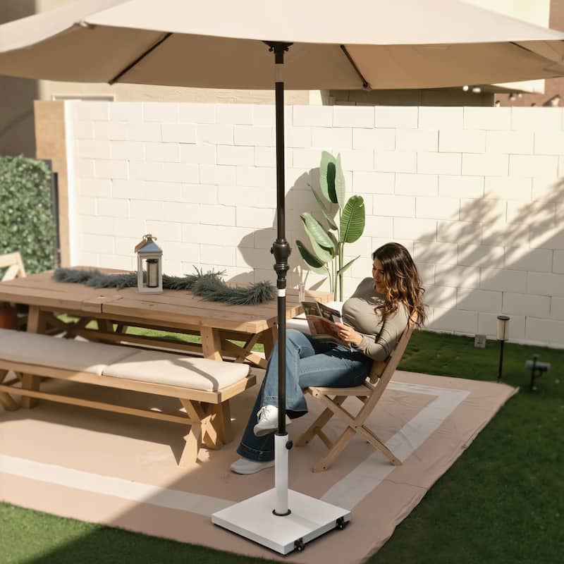 5 ft patio table umbrella LIVOOSUN 10x6.5ft Patio Market Umbrella Aluminum Table Umbrellas - On Sale  - Bed Bath & Beyond