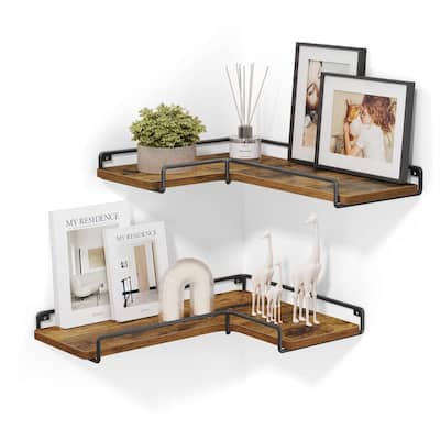 Corner Shelf Wall Mount Set of 2 - 15.7"D x 5.5"W x 1.6"H