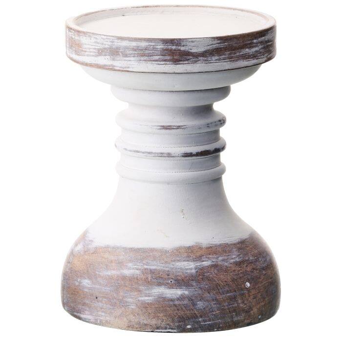 6.25" Resin 'Turned Wood' Candle Holder