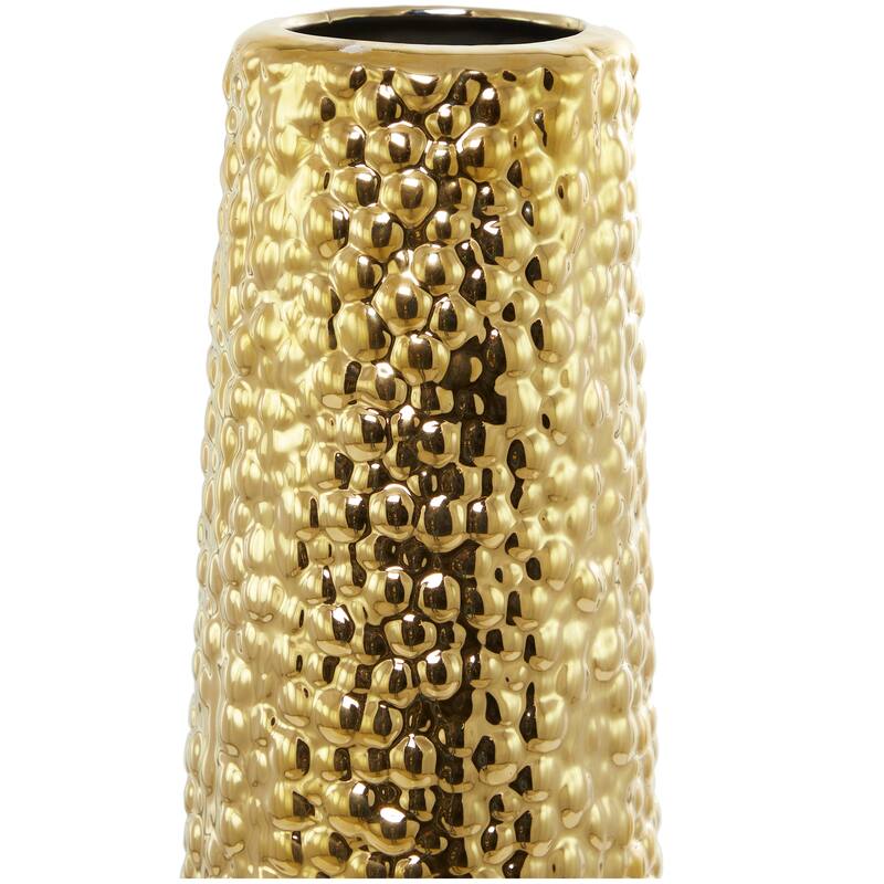 Minimalist Ceramic Modern Tall Vase with Bubble Texture - Silver, Black, Gold, White