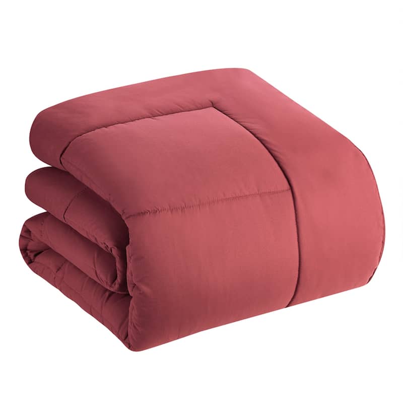 Sweet Home Collection All Season Bed in A Bag Solid Color Comforter & Sheet Set Ultra Soft Bedding