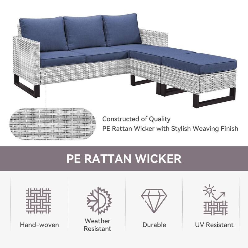 5 Piece Patio Sofa Chair Furniture Set