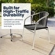 preview thumbnail 15 of 32, 4 Pack Aluminum and Rattan Commercial Indoor-Outdoor Restaurant Stack Chair