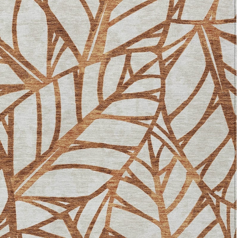 HomeRoots Floral Transitional Rectangle Outdoor Rug