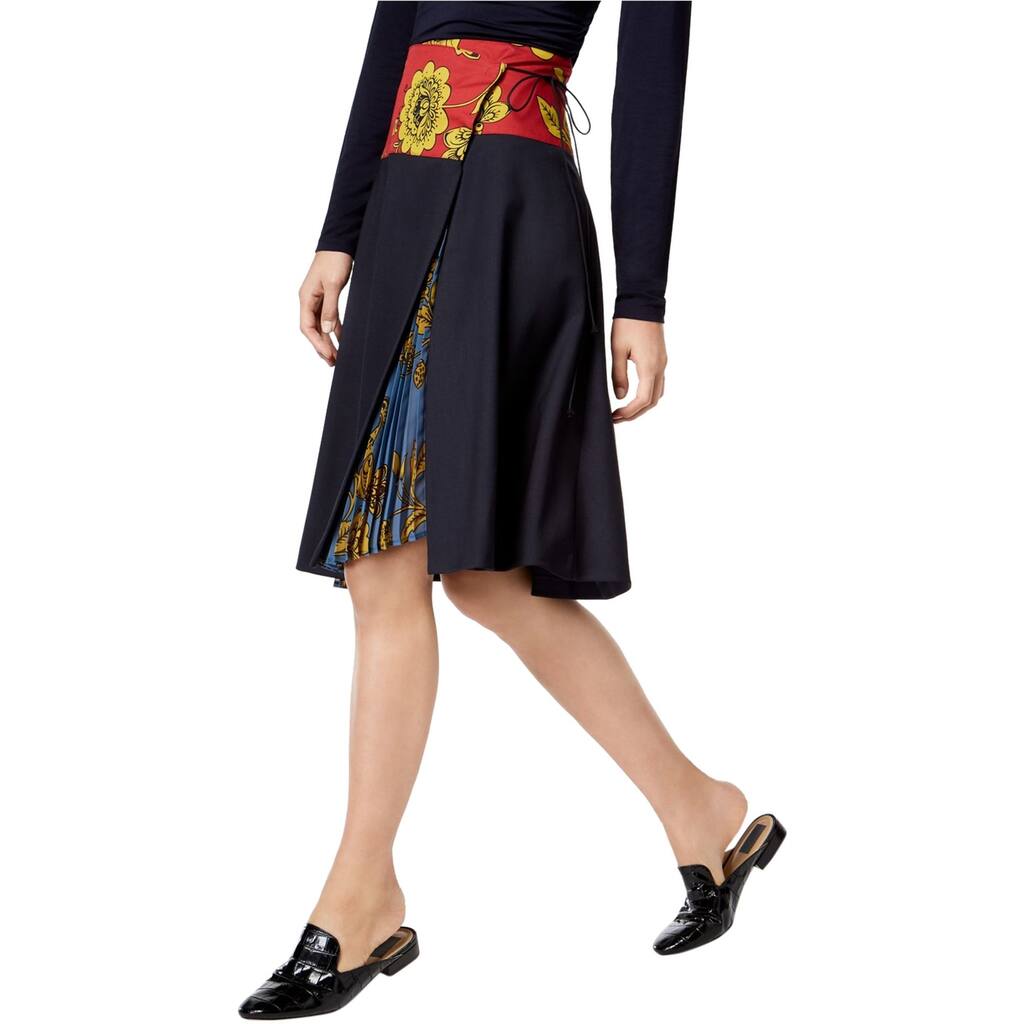 MaxMara Womens Cambio Wrap Skirt,, Blue, 6