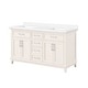 preview thumbnail 19 of 18, Martha Stewart Canaan 60 in. DoubleSink Bathroom Vanity in PicketFence