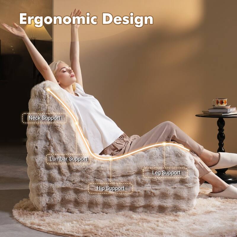 XIZZI Bean Bag Chair for Living Room Soft Plush Lounge Seating