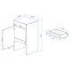 preview thumbnail 4 of 13, Anmytek Robot Vacuum Storage Cabinet with Drawer and Wheels Adjustable Charging Station Organizer