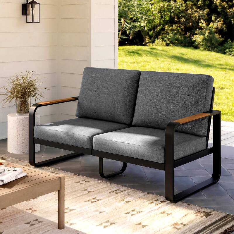 Outdoor Patio Conversation Chair, Loveseat, Sofa with Removable Cushions
