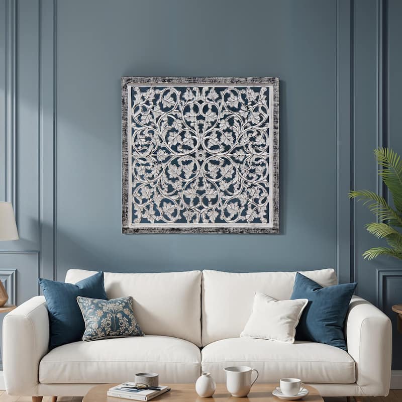 Ozy Carved Mango Wood Wall Decor