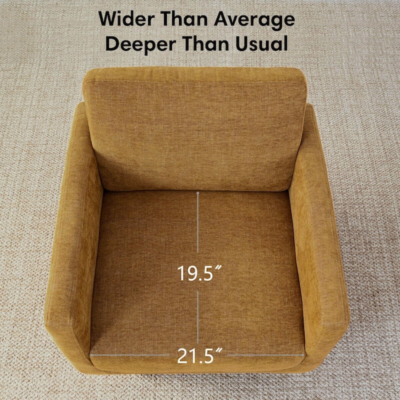 Upholstered Swivel Barrel Accent Chair(Set of 2)