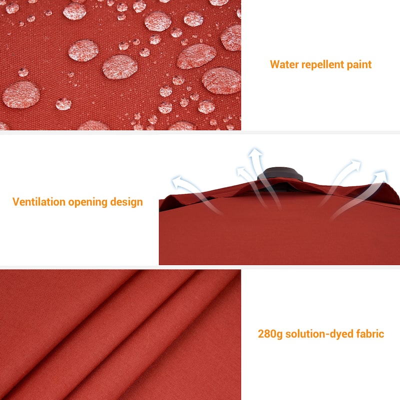 BONOSUKI 11FT Cantilever Patio Offset Umbrella With a Weight Base