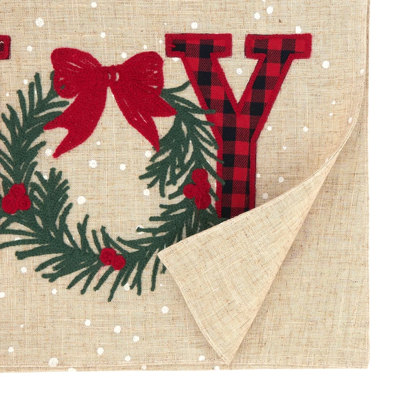 Christmas Table Runner With Joy Design - 16"x70"