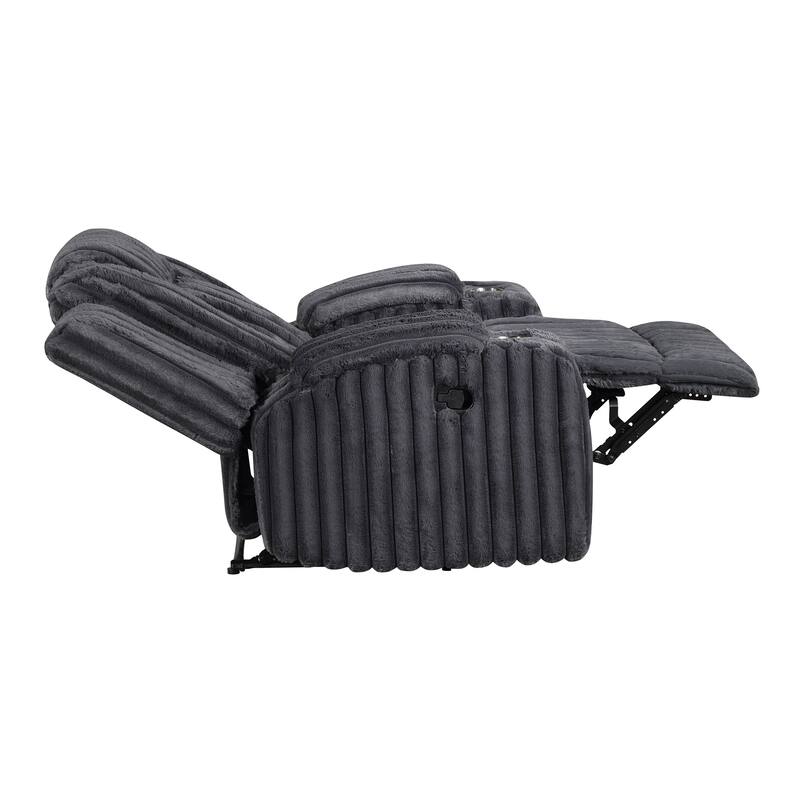 Brynda 38" Corduroy Manual Reclining Chair with Cup Holders