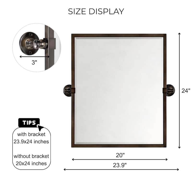 TEHOME Blakley Rectangle Metal Wall Mirror