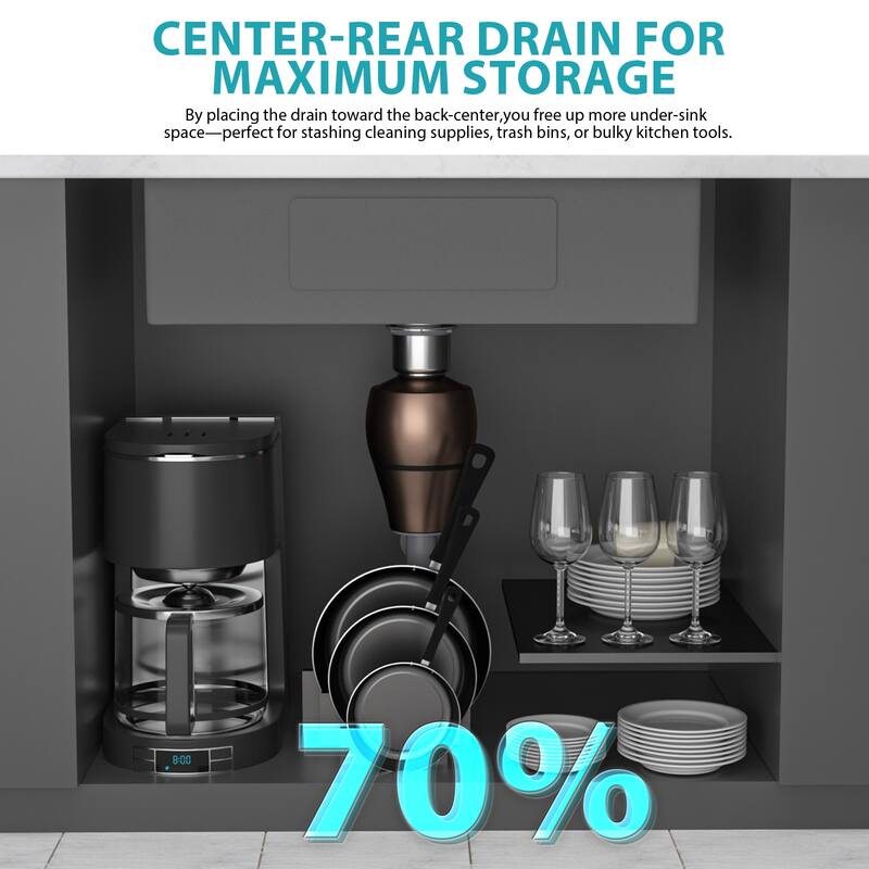 Single Bowl Undermount Workstation Kitchen Sink