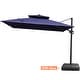 preview thumbnail 14 of 65, Pellebant Outdoor Patio Cantilever Offset Umbrella 11 ft Double Top NavyBlue-WithBase
