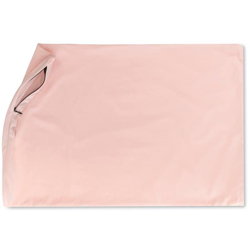 Premium Microbead Pillow, Anti-Aging, Silk like Cover, Cream Peach - ~ Cover, Cream Peach - Small