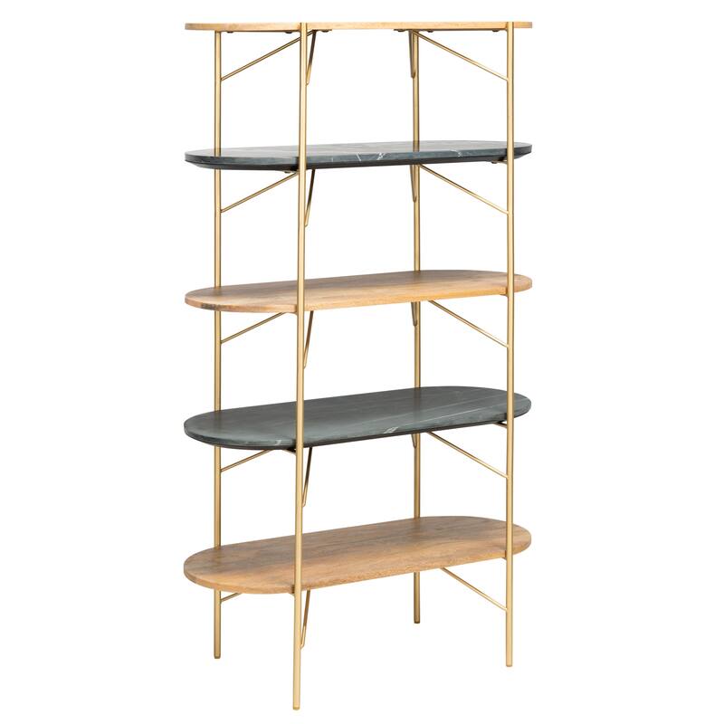 SAFAVIEH Couture Lawson Marble Bookcase - 34"W x 16"D x 59"H