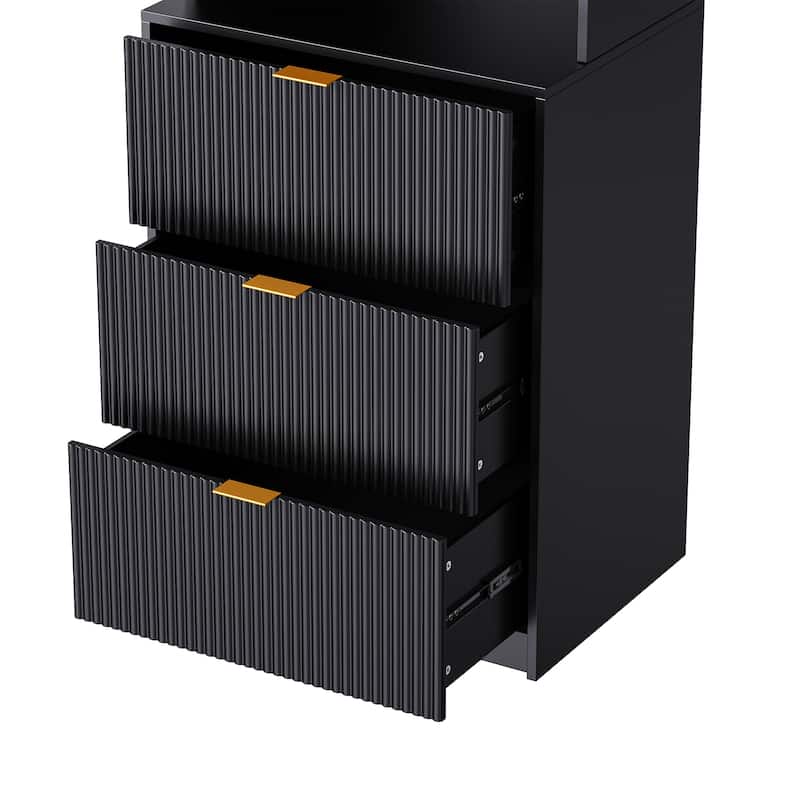 113" Entertainment Wall Unit with Shelves, Drawers & Cabinets for TVs Up to 70"