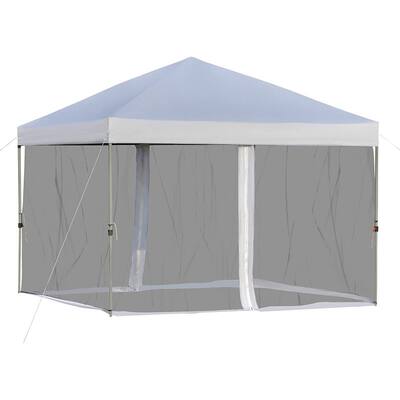 Canopy Portable Folding Tent Gazebo Outdoor with Removable Sidewalls Mesh Curtains Carrying Bag